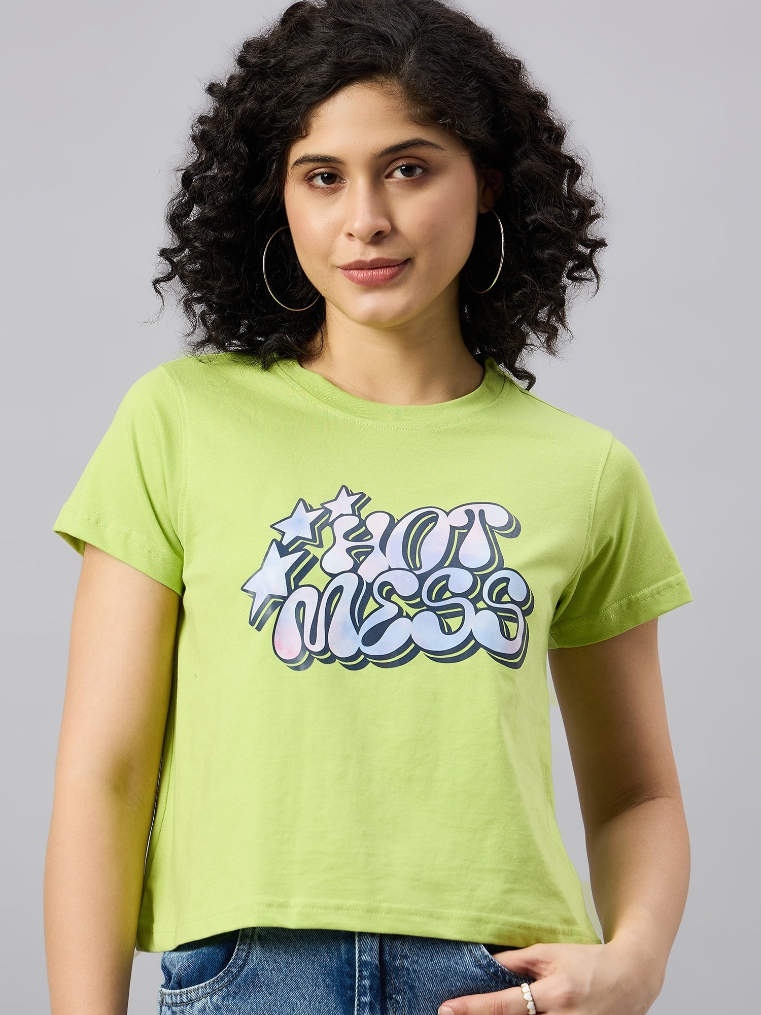WOMEN PRINTED REGULAR FIT TSHIRT - Reprise