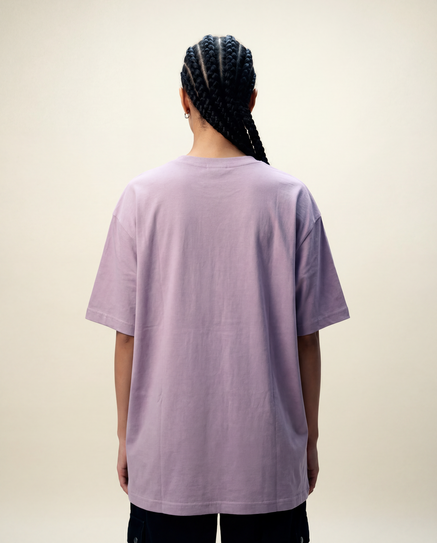 Women Oversized Round Neck Half Sleeves Tshirt Peach - Reprise