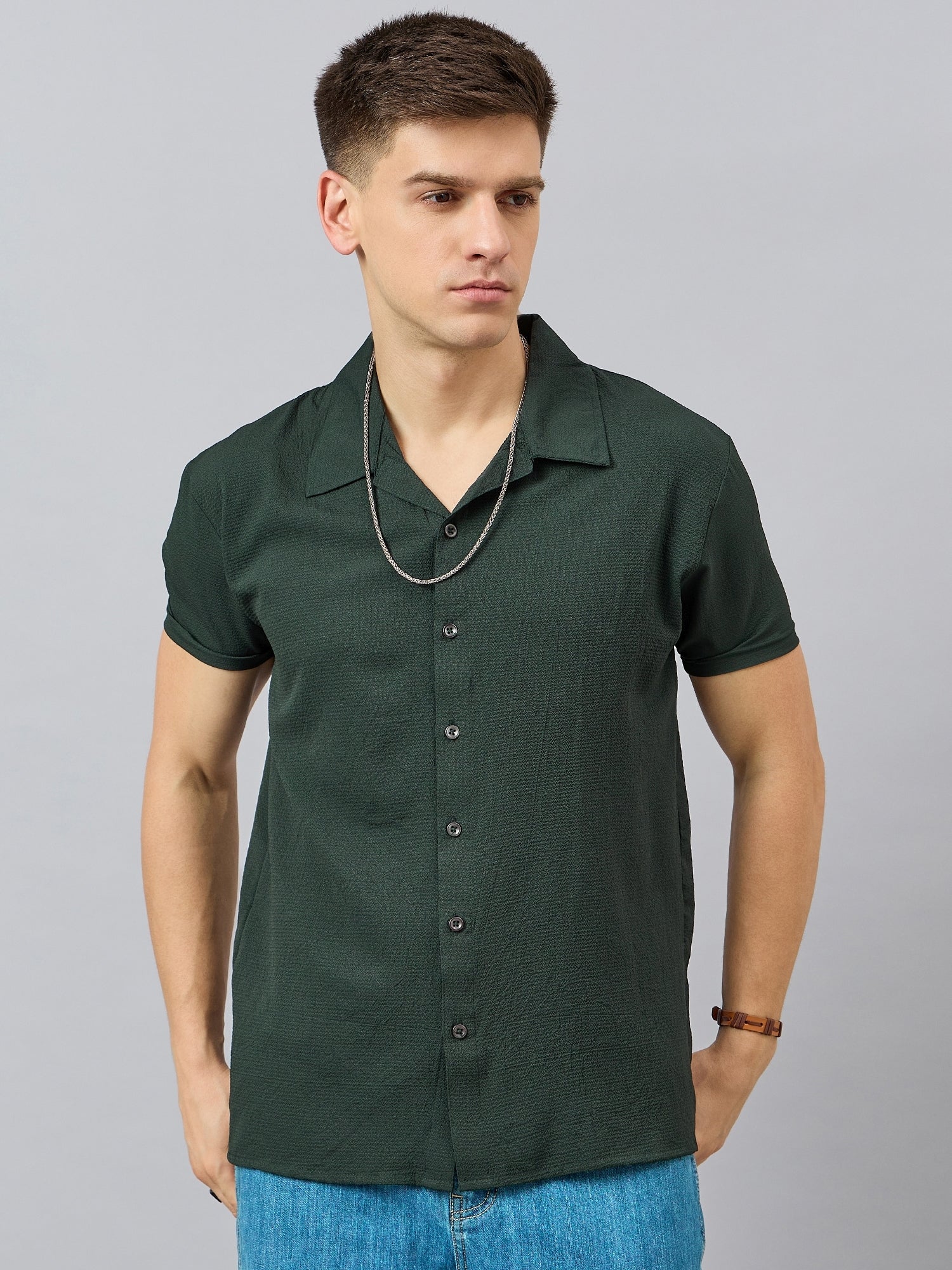 Regular Fit Spread Collar Shirt - Reprise