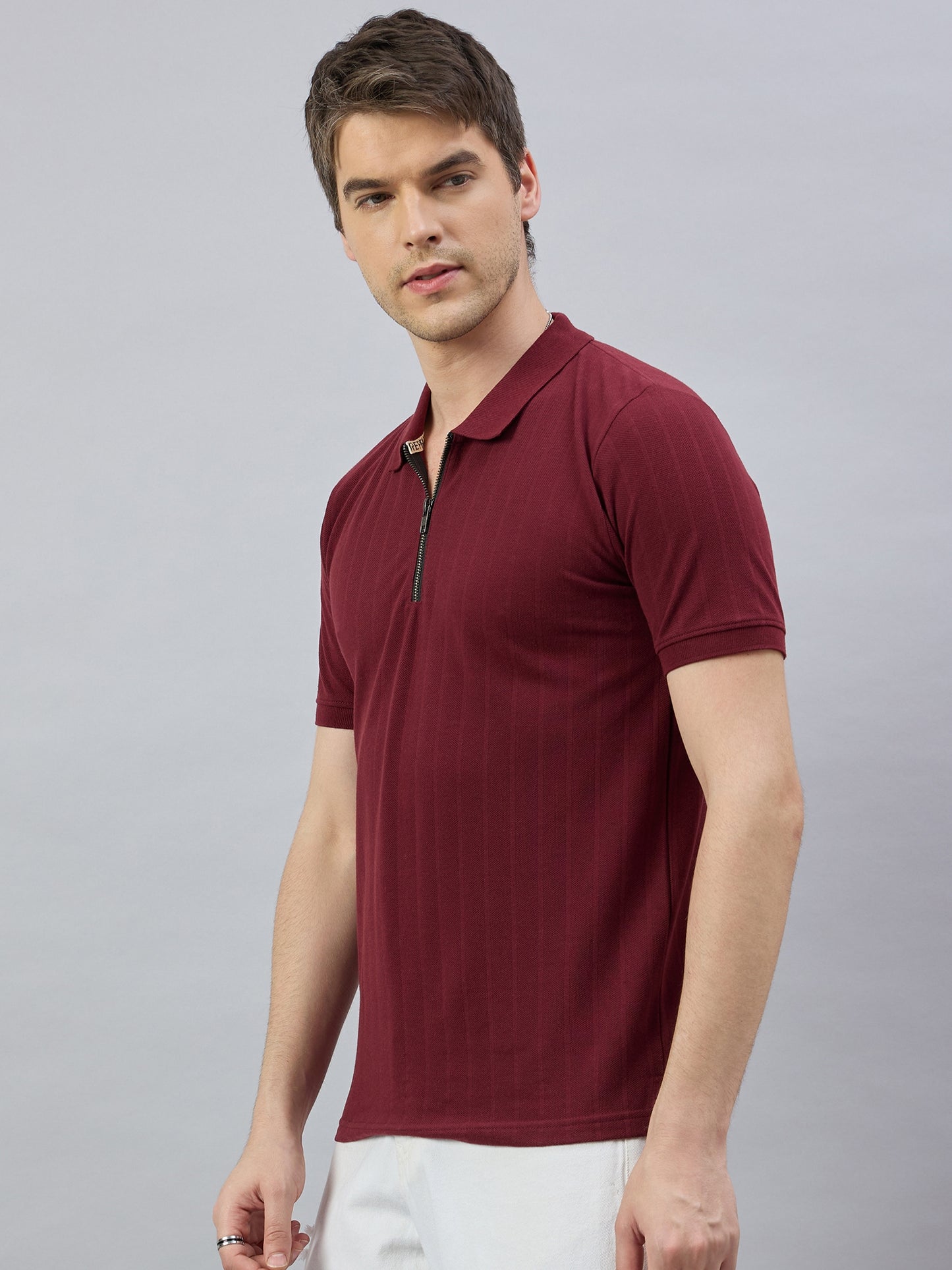 Men's Maroon Cotton Polo T-Shirts - Reprise