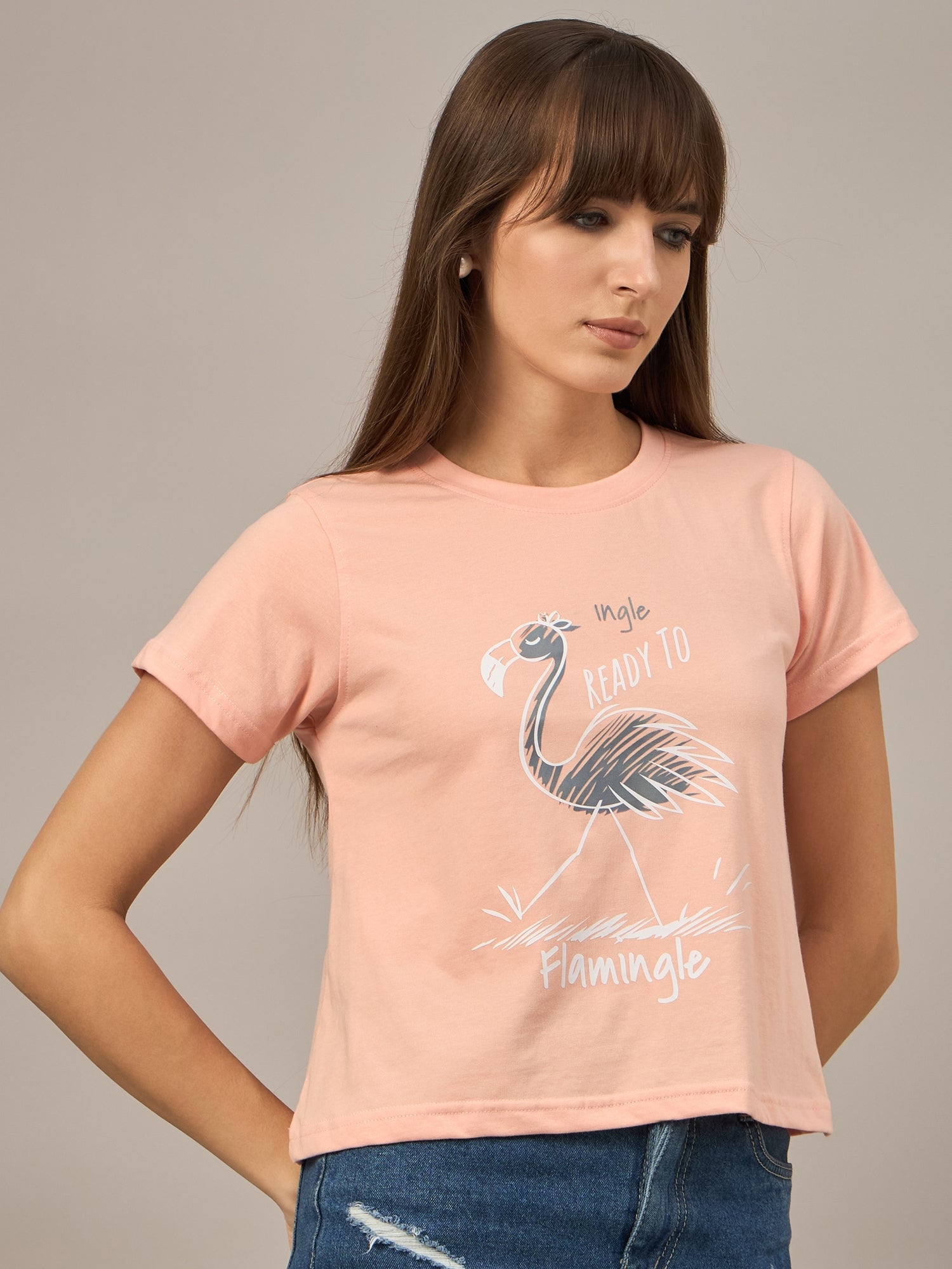 WOMEN PRINTED REGULAR FIT TSHIRT - Reprise