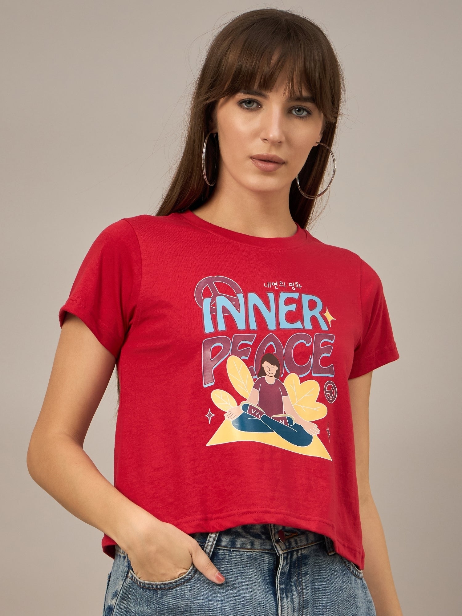 WOMEN PRINTED REGULAR FIT TSHIRT - Reprise