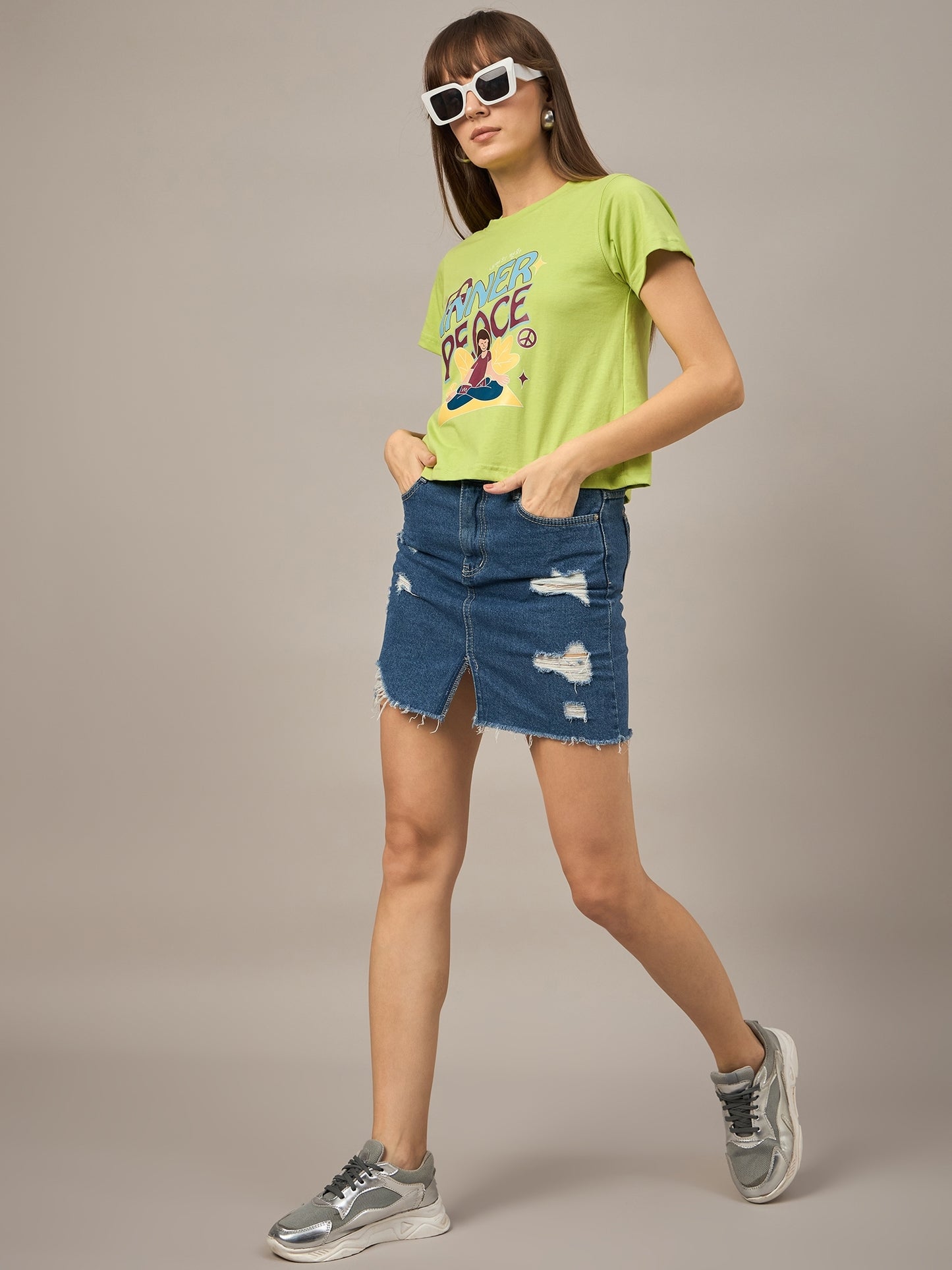 WOMEN PRINTED REGULAR FIT TSHIRT - Reprise
