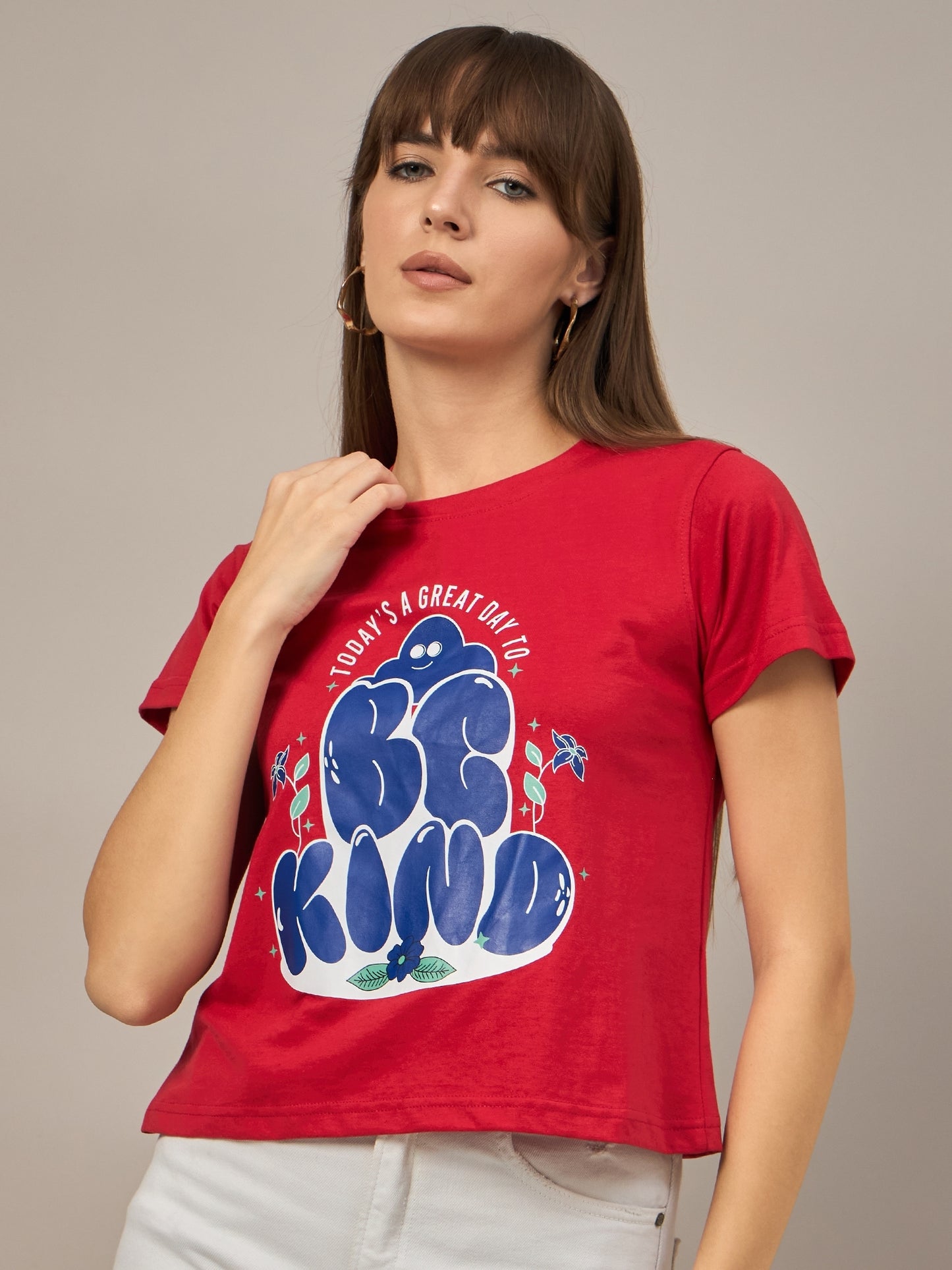 WOMEN PRINTED REGULAR FIT TSHIRT - Reprise