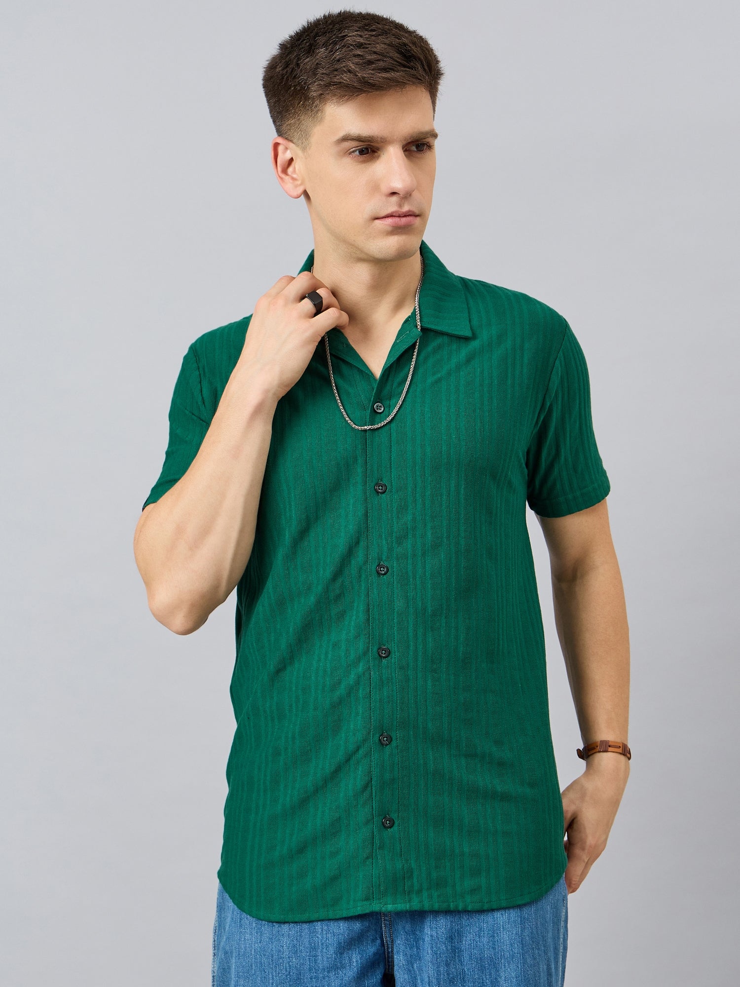 Regular Fit Spread Collar Shirt - Reprise