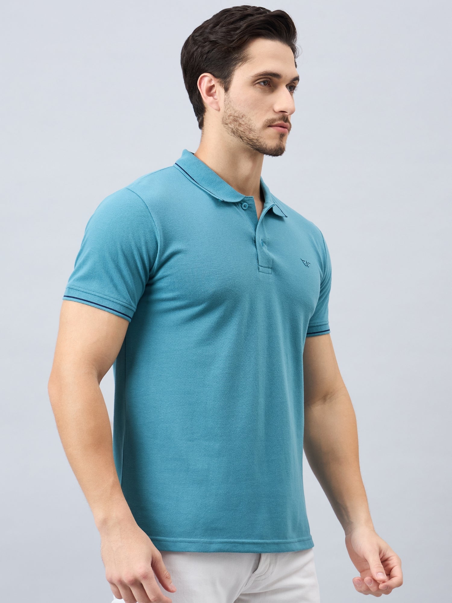 Men's Green Cotton Polos - Reprise