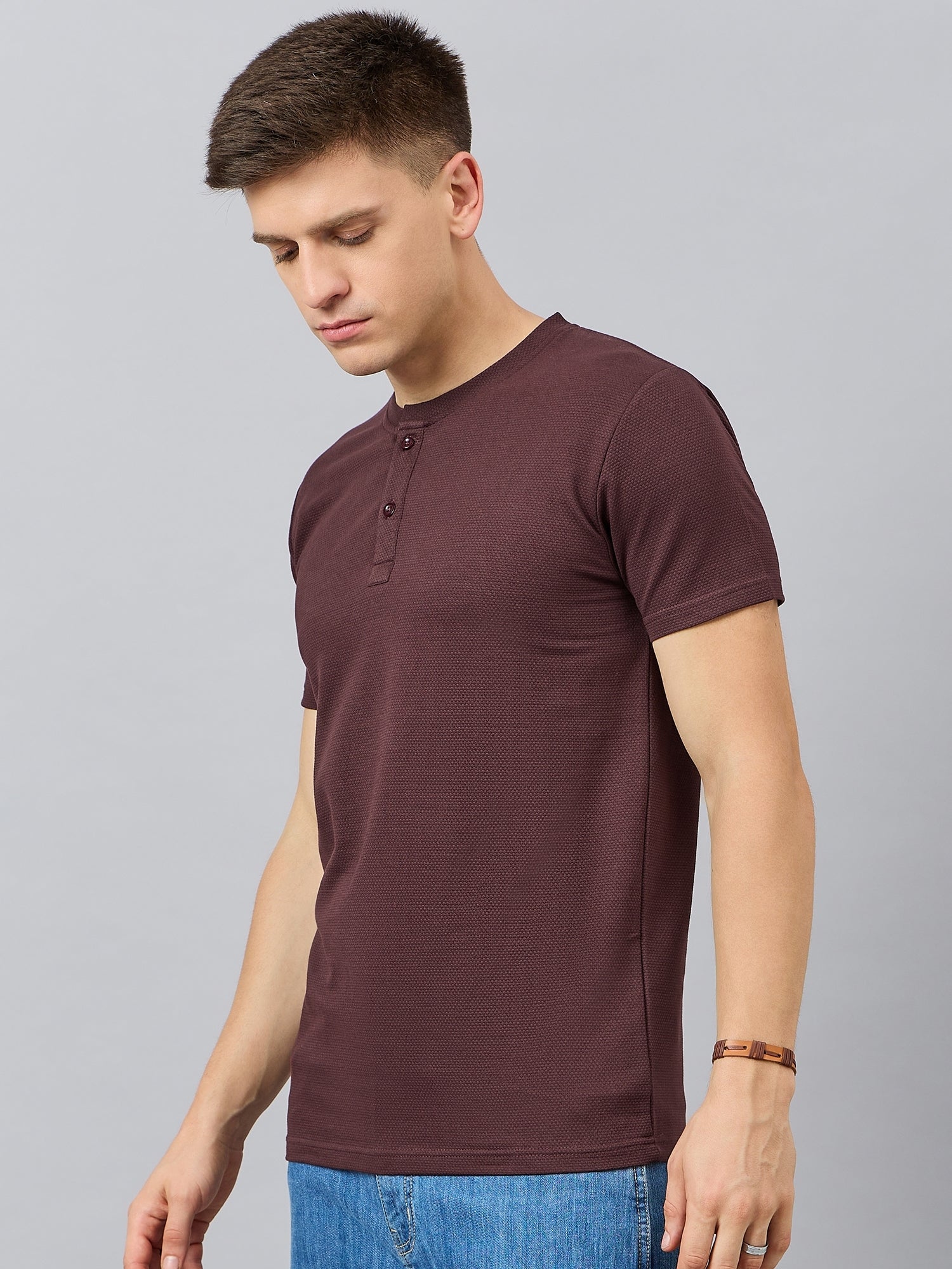 Basic Solid Henley tee - Reprise