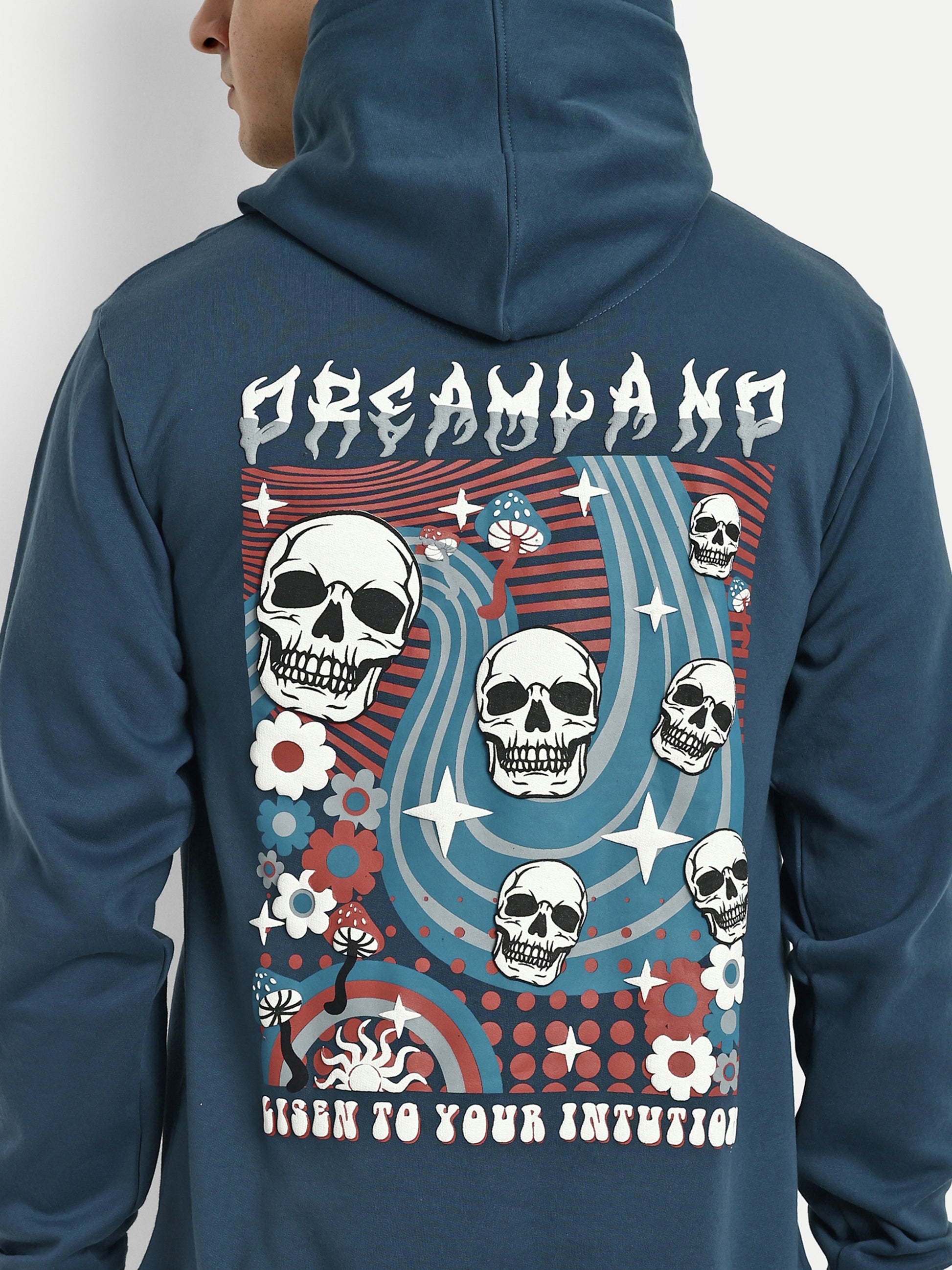 Blue Printed Hoodie - Reprise