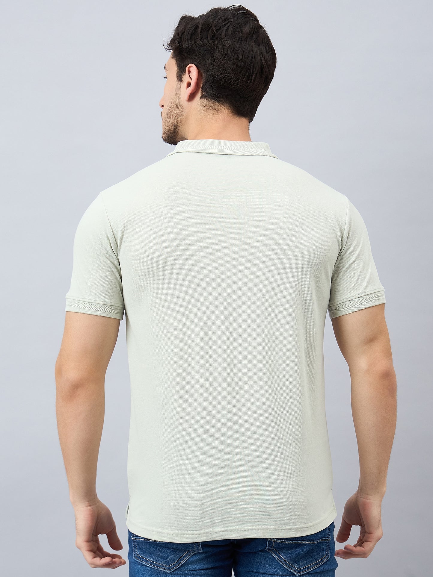Men's Grey Cotton Polos - Reprise