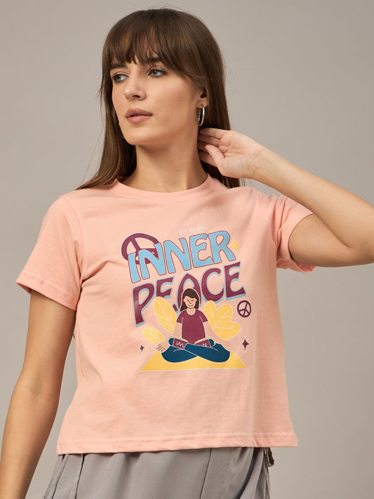 WOMEN PRINTED REGULAR FIT TSHIRT - Reprise