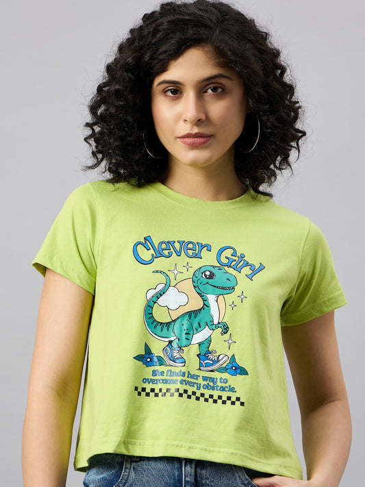 WOMEN PRINTED REGULAR FIT TSHIRT - Reprise